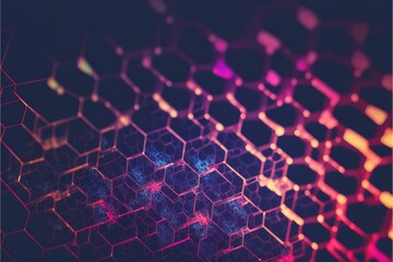 Poster - Futuristic hexagon abstract background