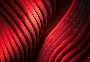 Wall Mural - Abstract Red Wave Patterned Background (Generative AI)