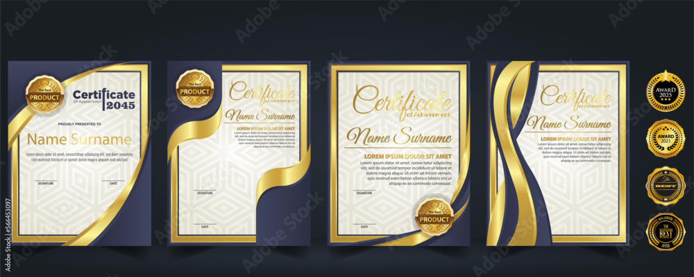 Modern Design Certificate layout concept. Simple elegant and luxurious ...