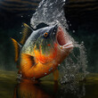 Piranha in water