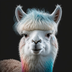 Canvas Print - Alpaca is a fashionable model