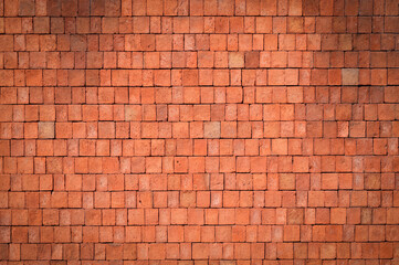 Canvas Print - brown brick wall texture, construction industry