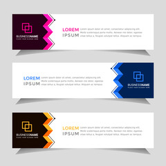 Wall Mural - Modern banner corporate design template. Simple design and suitable for promotion business.