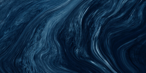 Abstract dark blue paint background with liquid fluid grunge texture for background, banner or abstract art