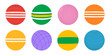 Colorful croquet balls set. Isolated vector illustration on white background.