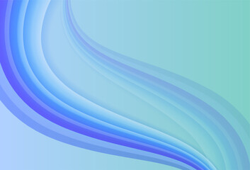 Wall Mural - Blue abstract background with lines and wave. Elegant Blue wave dynamic background