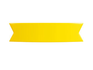 Wall Mural - ribbon text banner 3d render illustration - simple title frame of double yellow tape for sale or pro