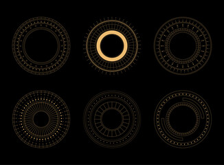 Wall Mural - magic circle. mystical geometric symbol. vector illustration.