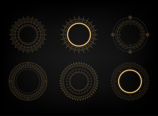 Wall Mural - magic circle. mystical geometric symbol. vector illustration.