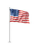 Fototapeta Boho - United States flag isolated on white