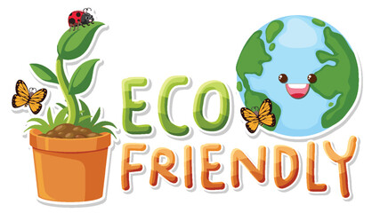 Wall Mural - Eco friendly logo banner vector