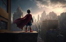 A Child In A Superhero Costume