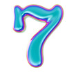© Chetra168 - 3D Modern Number 7 Generative AI