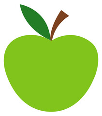 Poster - Green apple icon. Teacher day symbol. Fruit sign