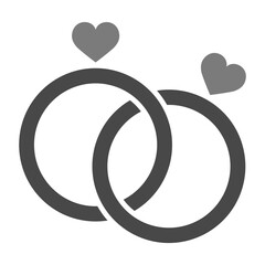 Sticker - Engagement Ring Greyscale Glyph Icon