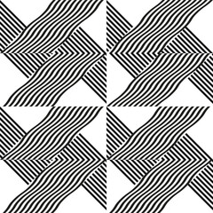 Poster - Modern abstract geometric contemporary vector seamless diagonal pattern with simple elements and shapes. Graphic black and white minimalist background.