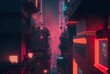 © Artistic - Background information on the Metaverse Neon City Network. generative ai