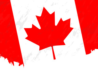 Wall Mural - Grunge-style flag of Canada.