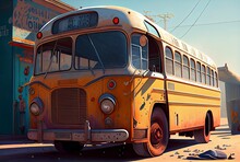 Old School Bus 1 Generative AI