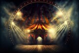 Fototapeta  - a fairytale circus in the dark