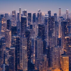  antastic image, skyline with urban skyscrapers - generative ai