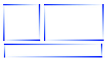 Blue Frame Isolated On White Background , Windows Transparent Background 