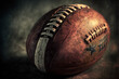 © erika8213 - American football ball close-up. Generative ai