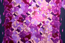  A Painting Of Purple And Pink Leaves On A Purple Background With A Black Border In The Middle Of The Picture Is A Purple Rectangle.  Generative Ai
