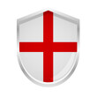 England Flag Badge Shield Shape