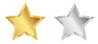 © Olga Tsikarishvili - Gold and silver star set isolated on transparent background