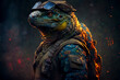 © lutfi - The Dragon Sentinel: A Portrait of the Komodo in Battle Dress
