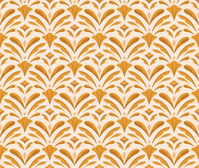 Wall Mural - Luxury art deco seamless pattern. Abstract vector background. Geometric damask texture.