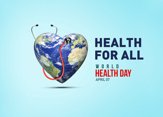 health for all. world health day 2023 concept background. world health day concept text design with 
