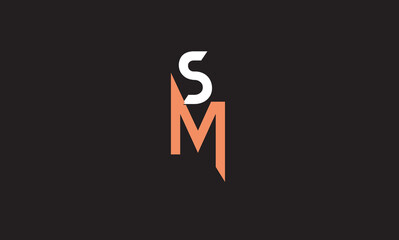 SM, MS, M, S Abstract Letters Logo Monogram