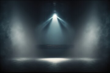 Dark Stage with light and Fog