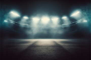 stadium with lights background for display.