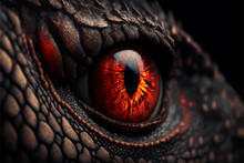 The Red Eye Of The Dragon. 3D Illustration.