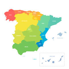  Spain political map of administrative divisions