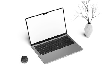 Blank Laptop and smartphone device screen mockup