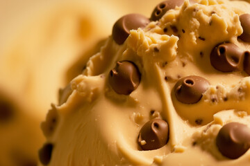 chocolate chip cookie dough batter made by generative ai