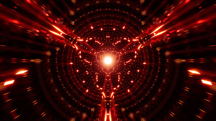 Poster - Visual Art of Endless Red Light Visual for Music Background