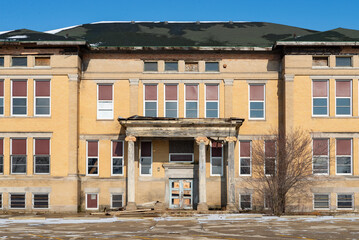 Wall Mural - Abandoned school.