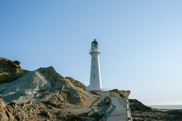 Poster - Castle Point Lighthouse and coastline