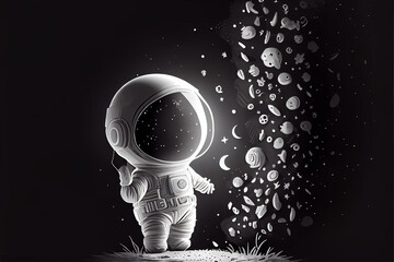 3d rendered illustration of an astronaut