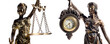 justice statue and gavel  symbols