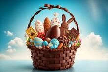Easter Basket Of Chocolate Treats