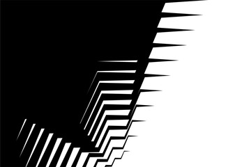 Wall Mural - Striped Vector transition from black to white abstract stripes. Black and white background for interior design, printing, web design.