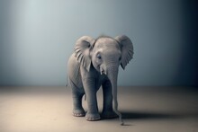 Elephant Calf Having Its Picture Taken Generative AI