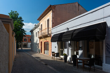 Wall Mural - an ancient Mediterranean city in Italy