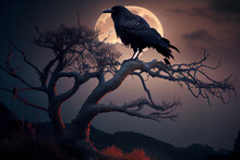 Raven On The Tree